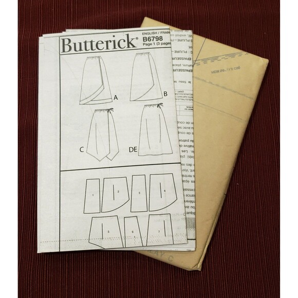 Misses Pull On Skirt Sewing Pattern Butterick B6798, Plus Size 16, 18, 20, 22 - Picture 5 of 5